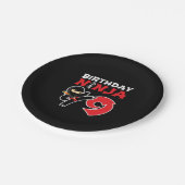 Kids Birthday Ninja - 9 Year Old Party Theme Pappteller (Schrägansicht)
