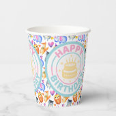 Kids Birthday Party Animals Pappbecher (Rückseite)