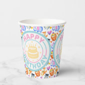 Kids Birthday Party Animals Pappbecher (Vorderseite)
