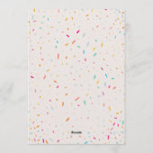 Kids Birthday Party Cake And Gifts Design Birthday Einladung (Rückseite)