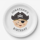 Kids Birthday Party | Fun Boy Pirate Adventure Pappteller (Vorderseite)