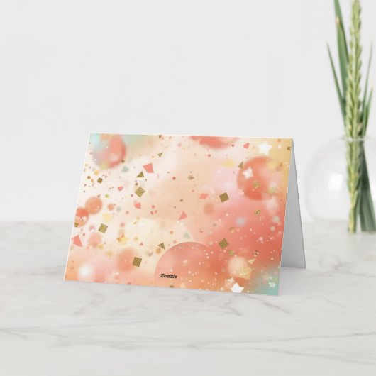 Kids Birthday Photo Thanks a Bunch Pastel Confetti Dankeskarte (Rückseite)