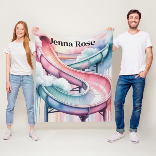 Kids’ Birthday Waterslide Party Gift Fleecedecke (Beispiel)