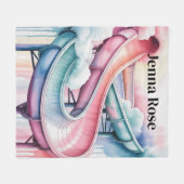 Kids’ Birthday Waterslide Party Gift Fleecedecke (Vorderseite (Horizontal))