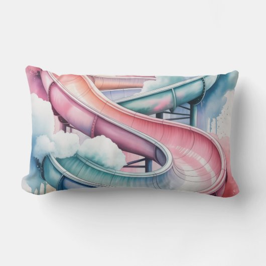 Kids’ Birthday Waterslide Party Gift Lendenkissen (Vorderseite)