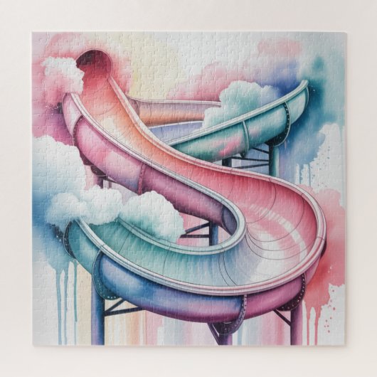 Kids’ Birthday Waterslide Party Gift Puzzle (Vertikal)