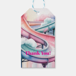 Kids’ Birthday Waterslide Party Thank You Geschenkanhänger