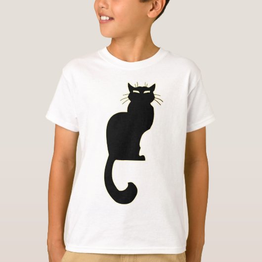 Kid's Black Cat T - Shirt Black Cat Art Kid's T-Sh (Vorderseite)