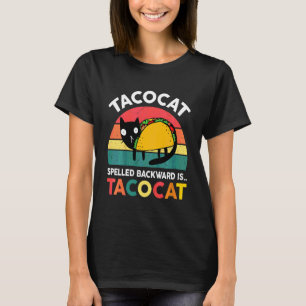 Kids Black Cat Taco  Jugend Junge Mädchen rückwärt T-Shirt