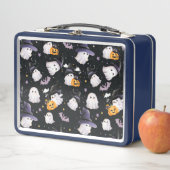 Kid's Black & Lila Illustriert Ghost Lunch Box (Beispiel)