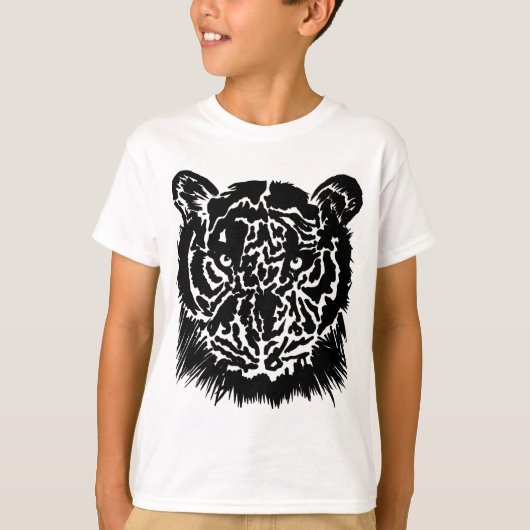 Kids Black Tiger T-Shirt (Vorderseite)