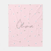 Kids' Blanket with Pink Daisies - Delicate Design Fleecedecke (Vorderseite)