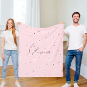 Kids' Blanket with Pink Daisies - Delicate Design Fleecedecke