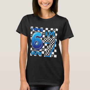 Kids blau kariert ich war 6 ich bin 7 lustig 67 Ge T-Shirt