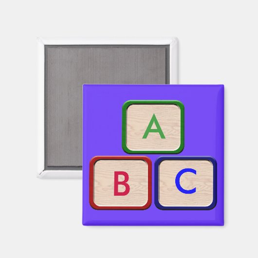 Kids Blocks Kühlschrankmagnet (Vorderseite/Rückseite)