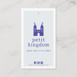 Kids Blue Castle Pre-Made Logo Clothing Hang Tag