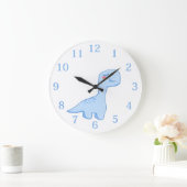 Kids Blue Dinosaurier Große Uhr (Zuhause)
