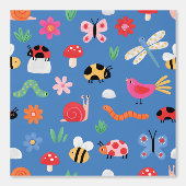 Kids Blue Insect Wallpaper Tapete (Vorderseite)