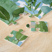 Kids Blue Jungle Giraffe in a Bow Tie Puzzle (Seite)