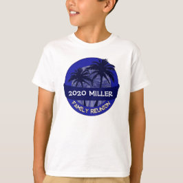 Kids Blue Palme individuelle Name Wiedersehen Tshi T-Shirt