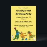 Kids Bowling Alley Birthday Party Einladung<br><div class="desc">Diese lustigen Einladungen mit Cartoon-Dinosauriern-Bowling machen sie perfekt für Bowling-Gallerie-Geburtstagspartys. Sie lassen sich einfach mit allen Party-Details in fett schwarzen Buchstaben anpassen.</div>