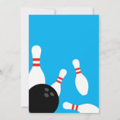 Kid's Bowling Birthday Party-Einladung Vorlage (Rückseite)