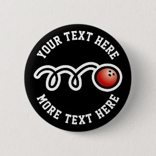 Kid's Bowling Birthday Party für individuelle Name Button