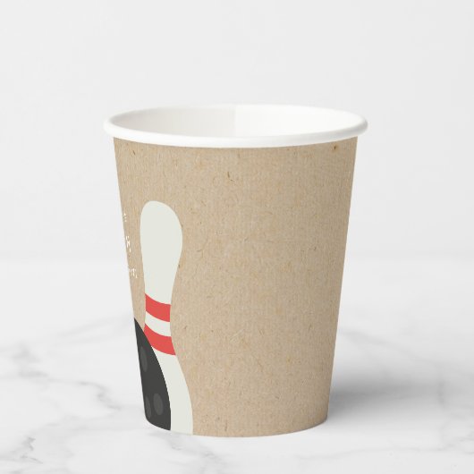 Kids Bowling Birthday Party Pappbecher (Links)