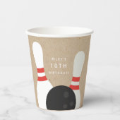 Kids Bowling Birthday Party Pappbecher (Vorderseite)