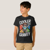 Kids Boy Bouldering Cooler Than Gravity Rock Climb T-Shirt (Vorne ganz)