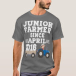 Kids Boy Junior Farmer Since April 2016 Birthday  T-Shirt<br><div class="desc">Kids Boy Junior Farmer Since April 2016 Birthday  .</div>