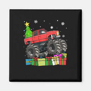 Kids Boys Christmas Monster Truck Kids Merry Chris Magnet
