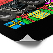 Kids Boys Christmas Monster Truck Kids Merry Chris Poster (Ecke)