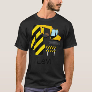Kids Boys Construction 4th Birthday Levi 4 Years O T-Shirt