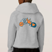 Kids - Boys grey hoodie with navy logo (Rückseite)