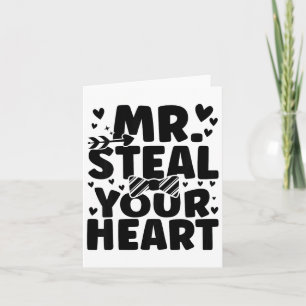 Kids Boys Valentine Shirt Mr. Steal your Heart for Karte