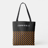 Kids Bright Orange Halloween Candy Mais Schwarzer  Tasche (Rückseite)