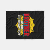 Kids Brother Of The Birthday Boy Spider Theme Part Fleecedecke (Vorderseite (Horizontal))