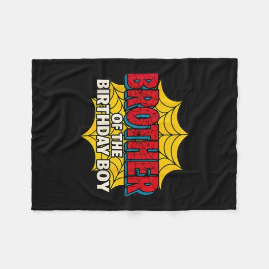 Kids Brother Of The Birthday Boy Spider Theme Part Fleecedecke (Vorderseite (Horizontal))