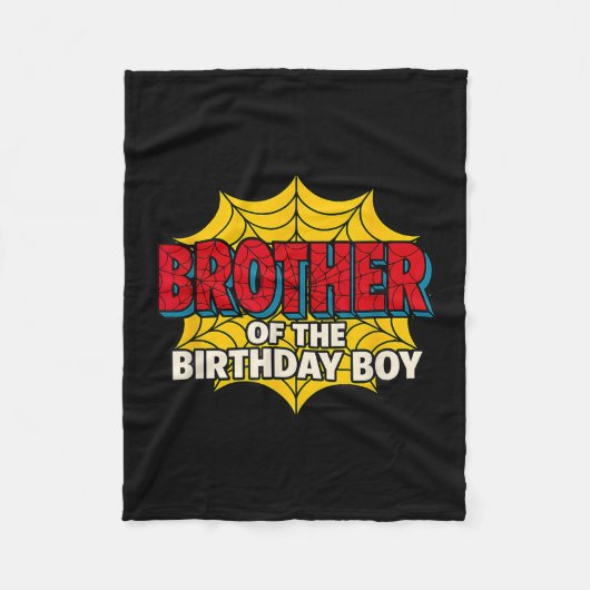Kids Brother Of The Birthday Boy Spider Theme Part Fleecedecke (Vorderseite)