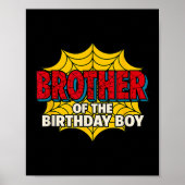 Kids Brother Of The Birthday Boy Spider Theme Part Poster (Vorne)