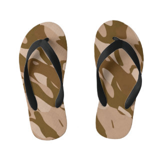 Kids Brown Camouflage Flip Flops Kinderbadesandalen