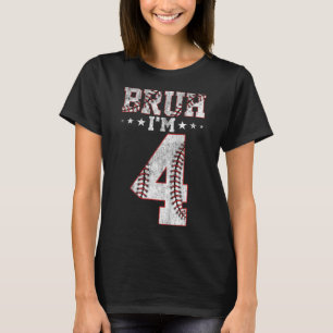 Kids Bruh 4. Geburtstag Bysebyll Bruh Ich bin 4 Ja T-Shirt