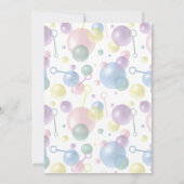 Kids Bubble Party POP auf By Birthday Custom Foto Einladung (Rückseite)