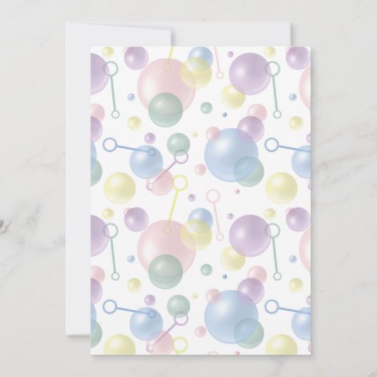 Kids Bubble Party POP auf By Birthday Custom Foto Einladung (Rückseite)