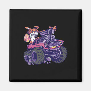 Kids Bunny Happy Ostermonster LKW Liebhaber Kinder Magnet