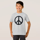 Kids Burnt Wood Peace Sign Shirt (Vorne ganz)