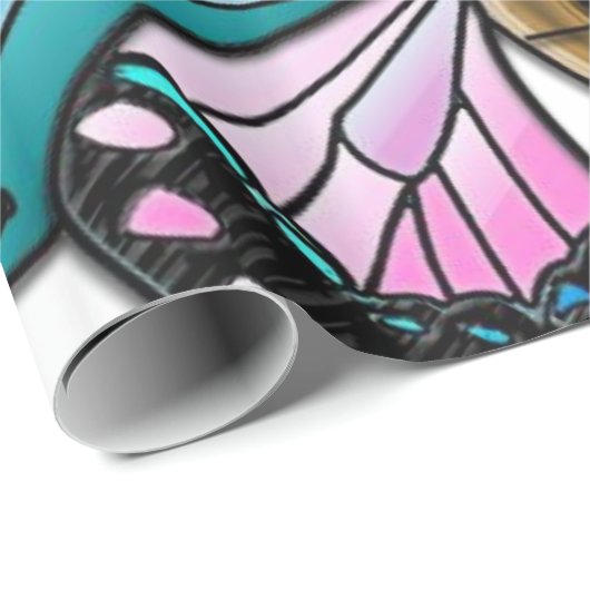 Kids Butterfly Packpapier (Rolleneckpunkt)