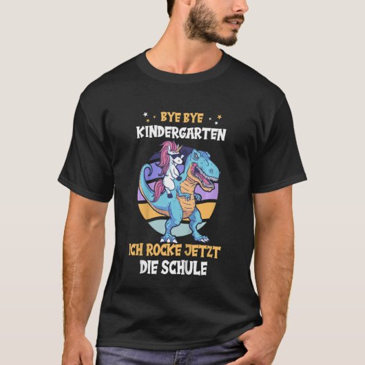 Kids Bye bye kindergarten I'm rocking school now T-Shirt (Vorderseite)