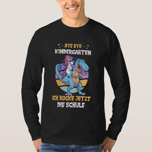 Kids Bye bye kindergarten I'm rocking school now T-Shirt (Vorderseite)